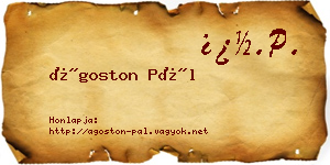 Ágoston Pál névjegykártya
